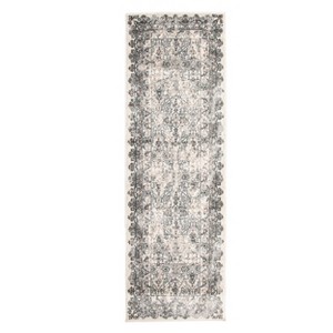 Modern Distressed Oriental Medallion Indoor Area Rug or Runner by Blue Nile Mills - 1 of 4