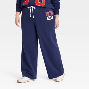 Women's 78 Graphic Pants - Blue - 1 of 3