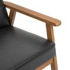 CAVINAS Modern Loveseat Sofa Upholstered Pu Leather 2-seat Couch with Wooden Leg for Apartment, Living Rooms - 4 of 4