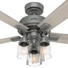 Hunter 44" Pelston Lighted Ceiling Fan Matte Silver Finish with Integrated LED and Pull Chain Control - 2 of 4