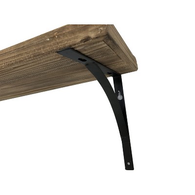 TX USA Corporation Metal Sloped Bracket for Foster Shelf, Vertical Mount, Set of 2 - Black