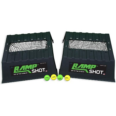RampShot Extreme Cornhole Family Outdoor Yard Game Set w/ 2 Ramps, 4 Balls, 2 Nets and Instructions