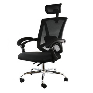 Elama Full Back Mesh Adjustable Office Chair with Headrest in Black - 1 of 4