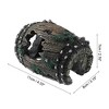 Unique Bargains Aquarium Decorations Hollow Tree Trunk Ornament Resin Accessories Yellow Orange Green Gray 4.33" Length 1 Pcs - 4 of 4