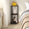 HOMLUX 3 Tier Decorative Corner Bookshelf Display Rack - 4 of 4