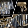 Modern Crystal Chandelier, Round Crystal Pendant Lighting, Adjustable Hanging Length Ceiling Light Fixtures For Bedroom Living Room Entryway - 4 of 4