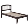 AFI Furnishings Richmond Twin Platform Bed with Open Footboard and Turbo Charger in Espresso - 4 of 4