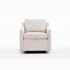 TOAOTBNBO Curved Recliner Accent Chair with 360° Swivel Base, Club Armchair with Soft Armrests Upholstered Mid-Century Bedroom Chair, Beige - 3 of 4