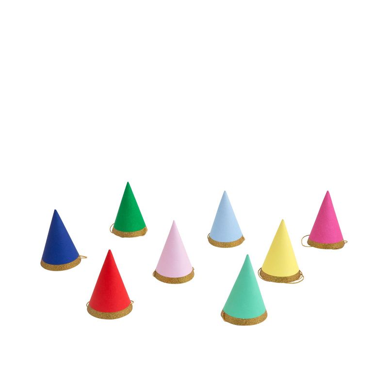 Meri Meri Multicolor Mini Party Hats (Pack of 8), 1 of 3