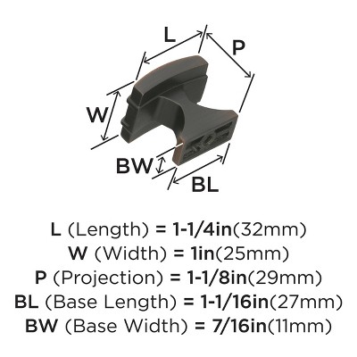 Oil Rubbed Bronze T-Handle Cabinet Knob with Mounting Hardware
