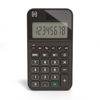 TRU RED TR130 8-Digit Pocket Calculator Black