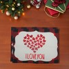 Unique Bargains Christmas Place Mats Linen Red Black White 13 " x 17.7 " 2 Pcs - 2 of 4
