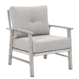 Anybear 2Pcs  Armchair Aluminum with 13cm Cushion Gray - 1 of 4
