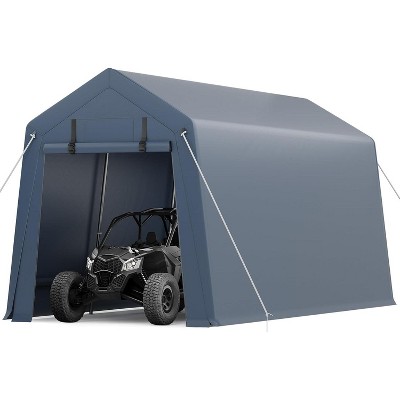 Portable Outdoor Storage Shed with Roll-Up Zipper Door and Versatile Windows,Heavy-Duty Waterproof Garage for Motorcycles,Bikes,Firewood&Garden Tools