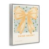 Stupell Industries Shine Bright Yellow Bow Framed Giclee Art - 2 of 4