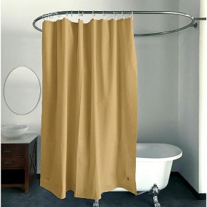 Home Mart Goods Gold Vinyl Shower Curtain Liner Waterproof - 70" x 72" - 1 of 3
