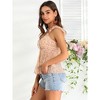 Allegra K Women's Floral Sweetheart Neck Sleeveless Smocked Ruffle Cami Top - 4 of 4