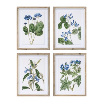 Melrose Framed Floral Print (Set of 4)