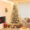 FURNIinspire Artificial Trees Tall Pine Snow Flocked Artificial Christmas Tree For Home Christmas Decorations, Holiday Vibe, Green, 51.2"*51.2"*88.6" - 2 of 4