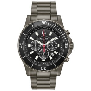 Bulova Men's Classic Sport Grey Ion Plated Stainless Steel 6-Hand Chronograph Quartz Watch - 1 of 4