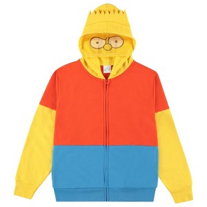 Boys Bart Simpson Costume Hoodie - The Simpsons Bart, Homer, Lisa, Krusty and Marge Cosplay Dress Up Costume Hoodie - 1 of 4