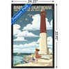 Trends International Lantern Press - New Jersey Shore, Barnegat Lighthouse Framed Wall Poster Prints - 3 of 4