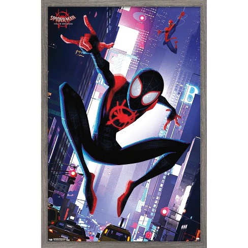 Trends International Marvel Spider-Man: Across The Spider-Verse - Trio  Framed Wall Poster Prints White Framed Version 22.375 x 34