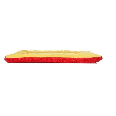 Large Orange and Red Reversible Fleece and Polyester Pet Bed