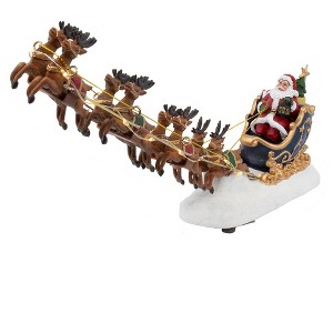 Kurt Adler 7-Inch Battery-Operated LED Santa with Sleigh Table Piece - 1 of 4