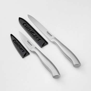 Cuisinart Classic 4pc Stainless Steel Utility Paring Knife Set with Blade Guards Silver