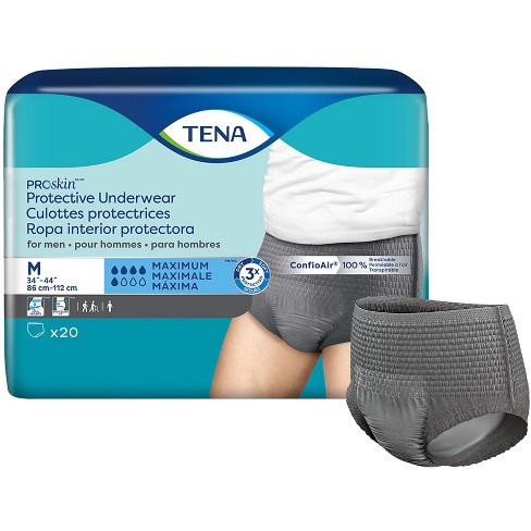 Tena Proskin Protective Incontinence Underwear For Men, Moderate Absorbency,  Small/medium, 20 Count : Target