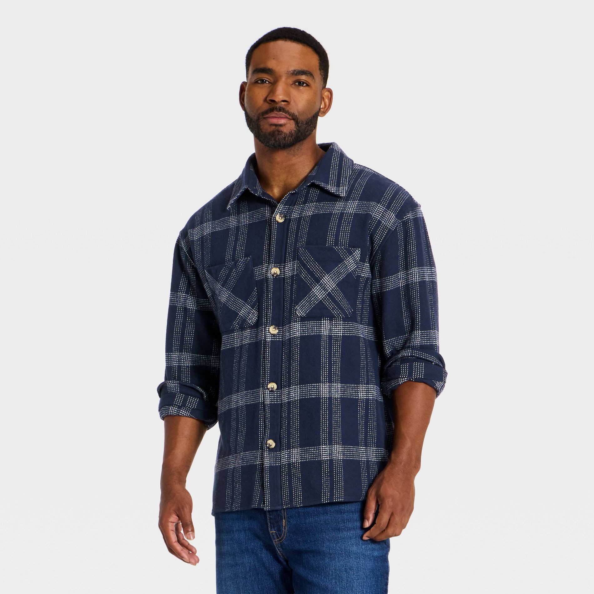 Men's Vintage Long Sleeve Heavy Weight Flannel Shirt - Goodfellow & Co™