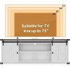 Coucheta 70'' Farmhouse TV Stand with Sliding Barn Doors & Power Outlets, Adjustable Shelves for 65/70/80 Inch TVs, Media Console - 4 of 4