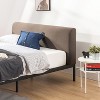 King BREE Metal & Wood Platform Bed Frame with Curved Upholstered Backboard, Mellow - 3 of 4