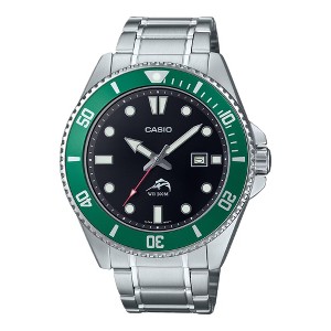 Casio Men's Stainless Steel Dive Watch with Black and Green Accents - MDV-106DD-1A3VCF - 1 of 2