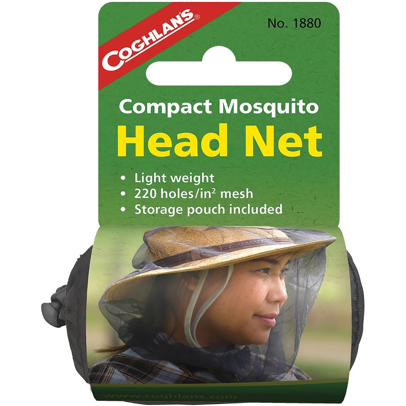 Coghlan's Compact Mosquito Head Net Lightweight w/ Storage Pouch, Mesh 220 Holes, 1 of 5