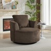 TIRAMISUBEST 360 Degree Swivel Accent Chair Plush Comfort Pocket Spring Support Wooden Base Comfy Seating Living Room Office Apartment - 3 of 4