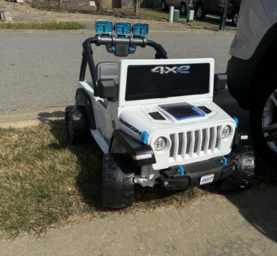 Power Wheels Jeep wrangler 4xe Powered Ride on With Sound And Light White Target