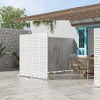 Lirago 72 in. Galvanized Metal Outdoor Privacy Screens Garden Outdoor Fence White - 3 of 4