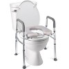 Nasitip Raised Toilet Seat with Handles - Adjustable Height (19.6"-22.6"), 350LB Capacity, Padded Seat for Elderly & Disabled - 2 of 4