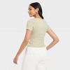 Women's Slim Fit Seamless Short Sleeve Square Neck Baby T-Shirt - A New Day™ - 2 of 4