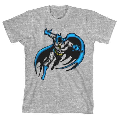Batman Pixel Art Youth Boys Athletic Heather Gray T-shirt : Target