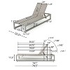 Christopher Knight Home Camdyn Outdoor Mesh and Aluminum Armless Adjustable Chaise Lounges (Set of 2) - 3 of 4