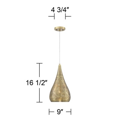 Antique Brass Moroccan Mini Pendant Light