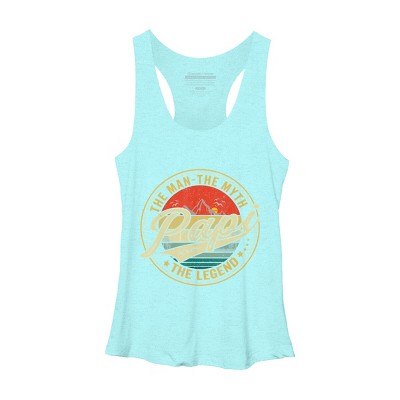 Women's Design By Humans Vintage Sunset Papi, The Man, Myth, Legend By COVI Racerback Tank Top