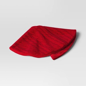 
16" Cable Knit Mini Christmas Tree Skirt - Wondershop™ - 1 of 4