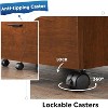 GALAXHERO  3 Drawer File Cabinet for Home Office, Wood Under Desk Filing Cabinet, Rolling Printer Stand with Wheels - 4 of 4