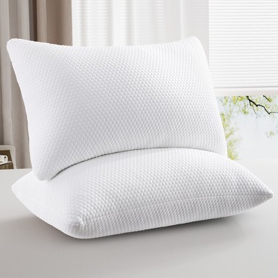 Twolike 2-Pack Shredded Memory Foam Adjustable Bed Pillows with Washable Removable Cover, Perfect for All Sleepers