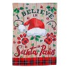Evergreen Garden Flag Santa Paws Suede Double Sided Indoor Outdoor Decor 18" x 12.5" - 2 of 2