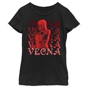 Girl's Stranger Things Red Vecna Stacked T-Shirt - 1 of 4